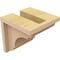 Ekena Millwork 4"W x 4"D x 4"H Wide Bryant Rough Cedar Woodgrain TimberThane Corbel, Primed Tan CORUR04X04X04BRYRCPR - alternate 4
